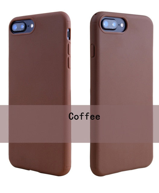 Shockproof Plain Colored Phone Case For iphone 6 6s 7 8 6 6S Plus 8cases - Kalsord