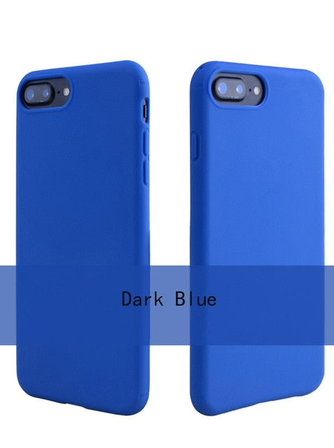 Shockproof Plain Colored Phone Case For iphone 6 6s 7 8 6 6S Plus 8cases - Kalsord