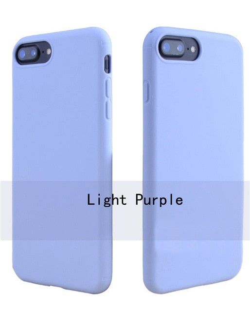 Shockproof Plain Colored Phone Case For iphone 6 6s 7 8 6 6S Plus 8cases - Kalsord