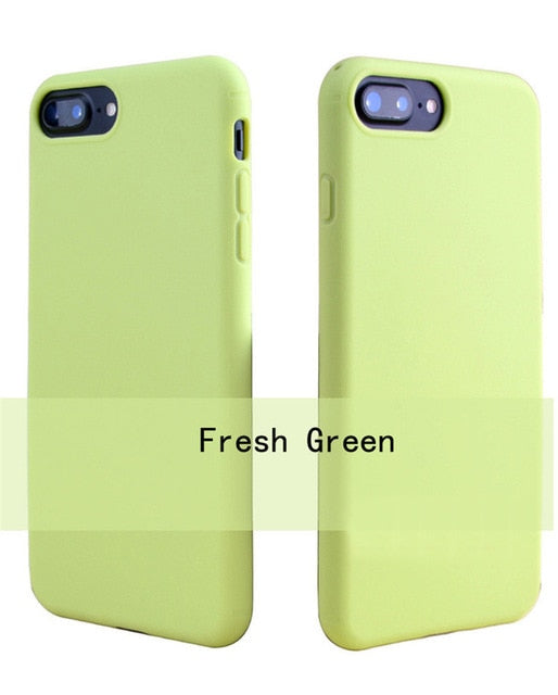 Shockproof Plain Colored Phone Case For iphone 6 6s 7 8 6 6S Plus 8cases - Kalsord