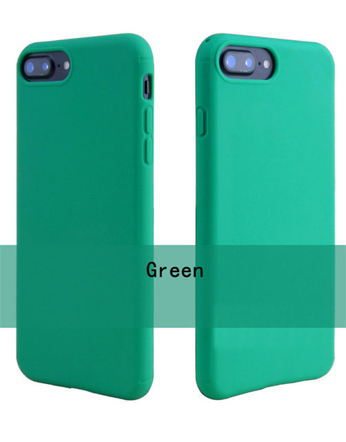 Shockproof Plain Colored Phone Case For iphone 6 6s 7 8 6 6S Plus 8cases - Kalsord
