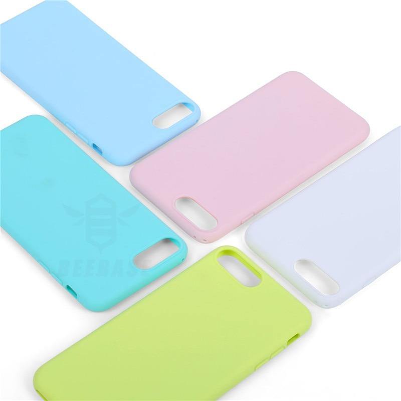 Shockproof Plain Colored Phone Case For iphone 6 6s 7 8 6 6S Plus 8cases - Kalsord