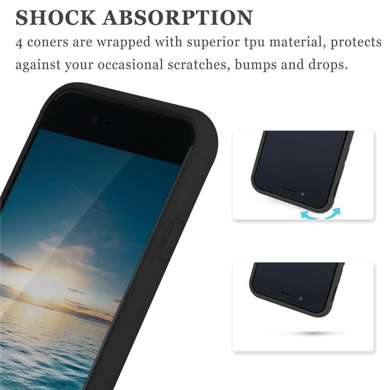 Shockproof Plain Colored Phone Case For iphone 6 6s 7 8 6 6S Plus 8cases - Kalsord
