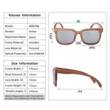 Black Walnut Wooden Polarized Vintage Sunglasses UV Protection w/ Wooden Gift Boxsunglasses - Kalsord
