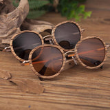 Women's Oval UV400 Polarized Wood Sunglasses in Wooden Gift Boxsunglasses - Kalsord