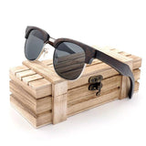 Polarized Wooden Retro Sunglasses w/ Gift Box