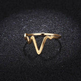 V Shaped Design Ring For Women Gold / Silver - Kalsord