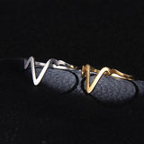 V Shaped Design Ring For Women Gold / Silver - Kalsord