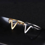 V Shaped Design Ring For Women Gold / Silver - Kalsord