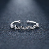 Women's Adjustable Silver Plated Ringrings - Kalsord