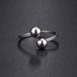 Double Ball Ring For Women- Gold/Silver - Kalsord