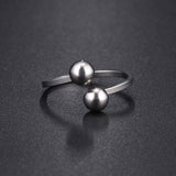 Double Ball Ring For Women- Gold/Silver - Kalsord