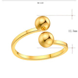 Double Ball Ring For Women- Gold/Silver - Kalsord