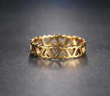 Beautiful Hollow Pattern Gold/Silver Ring For Women - Kalsord