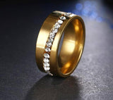 Custom/Personalized Carved Zircon Crystal Ring For Women- Gold/Silver - Kalsord