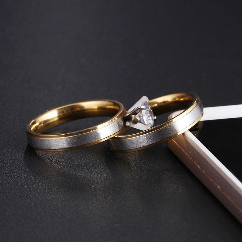 Women's Wedding | Engagement Shiny Zircon RingRings - Kalsord