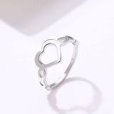 Heart Shaped Golden/Silver Ring For Women - Kalsord