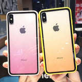 Colorful Gradient Transparent Phone Case For iPhone XS Max XR X XS 6 6S 7 8 Pluscases - Kalsord