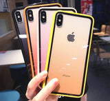 Colorful Gradient Transparent Phone Case For iPhone XS Max XR X XS 6 6S 7 8 Plus