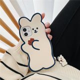 #2 Cute Chocolate Bear Cookies Soft Phone Case/Cover For iPhone