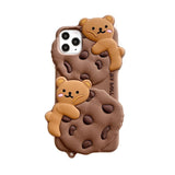 #1 Cute Chocolate Bear Cookies Soft Phone Case/Cover For iPhone