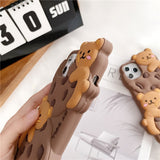 #2 Cute Chocolate Bear Cookies Soft Phone Case/Cover For iPhone