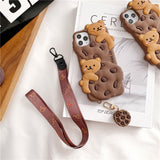 #2 Cute Chocolate Bear Cookies Soft Phone Case/Cover For iPhone