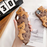 #2 Cute Chocolate Bear Cookies Soft Phone Case/Cover For iPhone