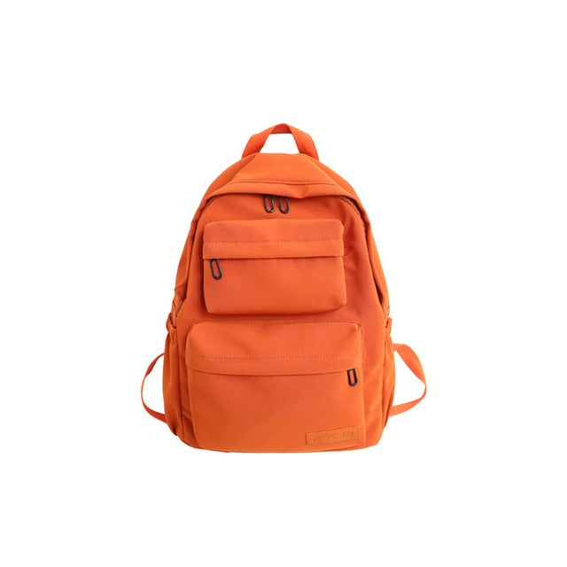 Waterproof Nylon Backpack/Bag for Women/Girls For Travel/School/College- Black Green Yellow Orange - Kalsord