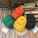 Waterproof Nylon Backpack/Bag for Women/Girls For Travel/School/College- Black Green Yellow Orange