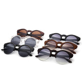 Women's Semi-Rimless Round Vintage Sunglassessunglasses - Kalsord