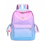 Gradient Pinkish Blue Backpack/Bag For School Children/Girls