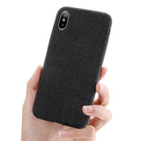 Luxury Cloth Texture TPU Silicone Case For iPhone 7 6 X XS MAX  8 6 6s 7 plusCases - Kalsord