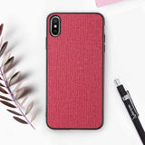 Classic Cloth Textured Case For iPhone XS Max XR X 7 8 Plus 6 6s