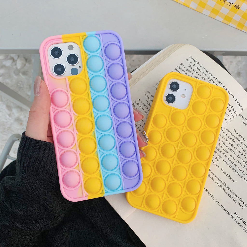 Rainbow Multicolored Shockproof Silicone Phone Case For iPhone