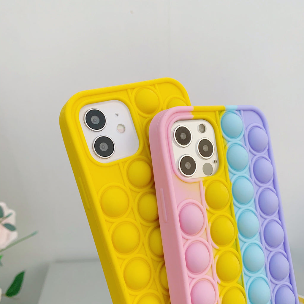Rainbow Multicolored Shockproof Silicone Phone Case For iPhone