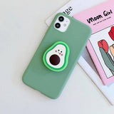 #1  Cute iPhone Phone case Fruit Strawberry Tomato Lemon Watermelon Avocado Peach Socket 3D Holder For iPhone