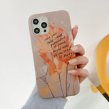 Abstract Watercolor Floral Art Quote Phone Case For iPhone