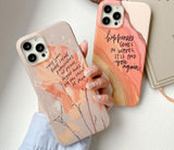 Abstract Watercolor Floral Art Quote Phone Case For iPhone