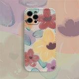 #1 Colorful Flower Leaf Phone Case For iPhone