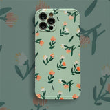 #1 Colorful Flower Leaf Phone Case For iPhone