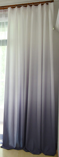 Blue | Grey Gradient Colored Window Curtains For Living Room | Bedroom ...