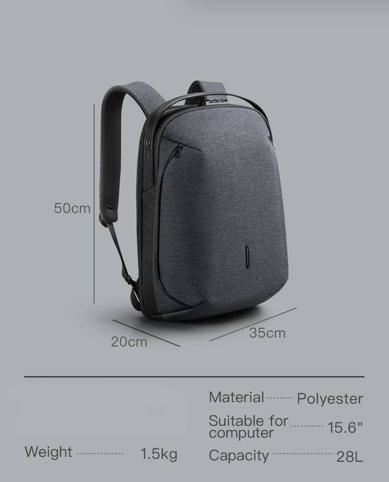 Minimalist  Backpack Fit 15 inch Laptop USB Recharging/Anti-Theft Multi-layer Space | Travel Bag