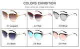 Women's Crystal Flower Cat Eye Sunglassessunglasses - Kalsord