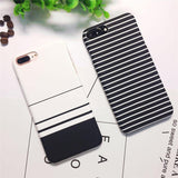 Simple Stripe Grid Phone Case For iPhone X 8 7 Plus XR XS Max 6 6S PlusCases - Kalsord