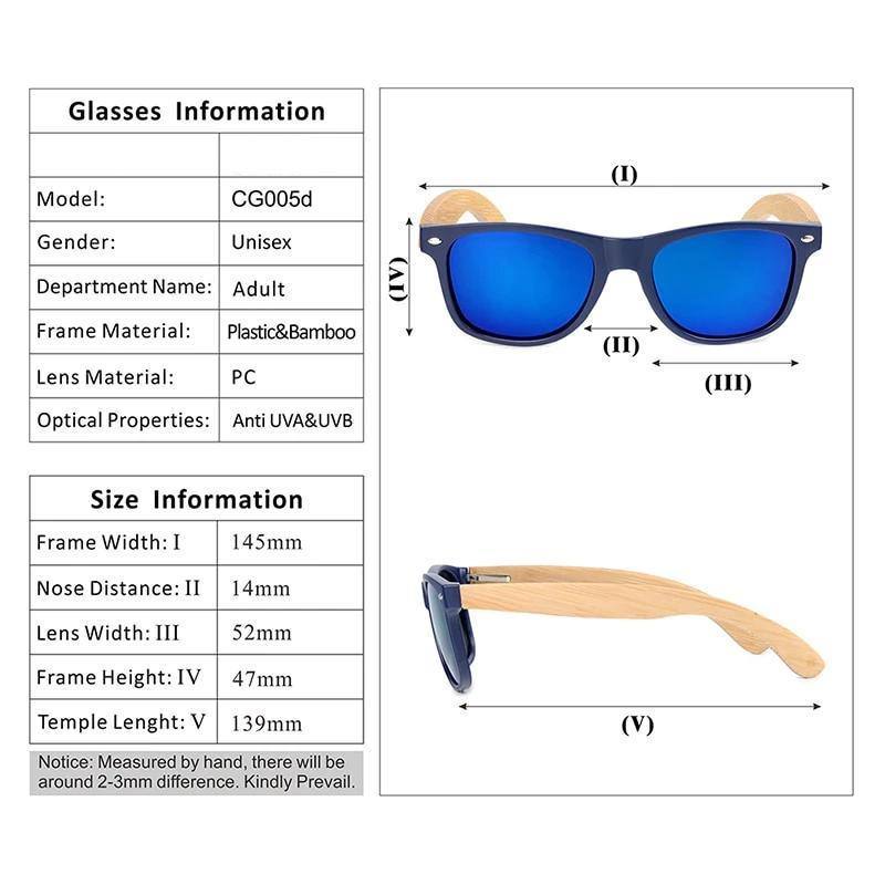 Bamboo Wooden Retro Polarized Sunglassessunglasses - Kalsord
