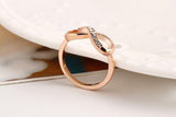 Women's Charming Crystal Infinity Rose Gold Alloy RingRings - Kalsord