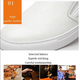 Men's Genuine Leather Slip-On British Loafer - Kalsord