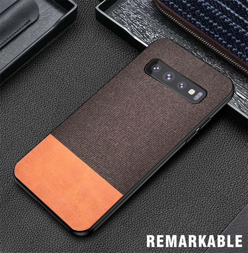 Textured Fabric Cloth Phone Case For Samsung Galaxy S10 S10e S10 Pluscases - Kalsord