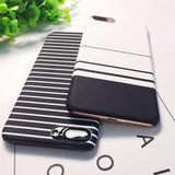 Simple Stripe Grid Phone Case For iPhone X 8 7 Plus XR XS Max 6 6S PlusCases - Kalsord